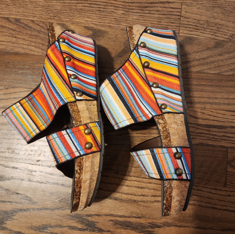 Volatile Multicolor Striped Sandals - Picture 3 of 7